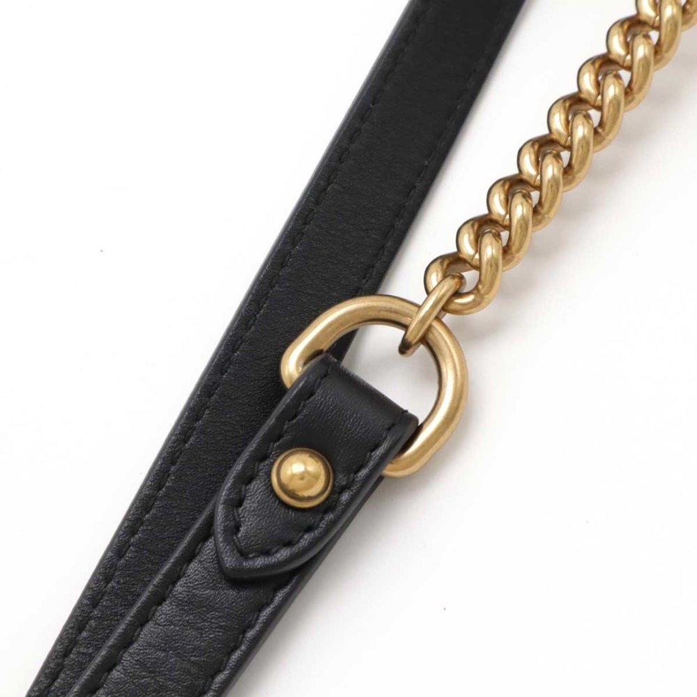 GUCCI GG Marmont quilted shoulder bag, pochette, chain bicolor leather, black... - Picture 6 of 10